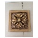 Set of 4 Ornate Floral Decor Wood Plaques