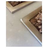 Set of 4 Ornate Floral Decor Wood Plaques