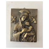 Vintage Bronze Religious Plaque Art Made in West Germany