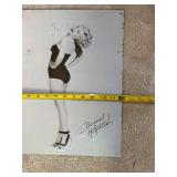 Vintage Bernard of Hollywood Metal Sign Pin-up Girl