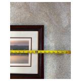 Framed Panoramic Stillwater, MN Landscape Print with Mahogany Finish Frame