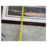 Framed Panoramic Stillwater, MN Landscape Print with Mahogany Finish Frame