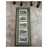 Framed Set of 5 Historic Building Prints