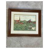 Framed Watercolor Art of Stillwater, Minnesota