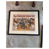 Set of 2 Framed Circus Posters - Barnum & Bailey and Ringling Bros