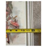 Vintage Clown Artwork in Wooden Frame