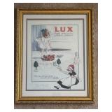 Framed Vintage Lux Soap Advertisement Poster