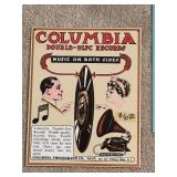 Collection of 4 Vintage Reproduction Metal Signs: Columbia, Popsicle, Red Rock Cola, Tobacco