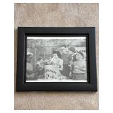 Framed Vintage Photo Print "Lemonade Stand" with Black Frame