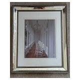 Framed Print of a Porch with Rocking Chairs