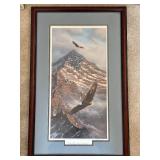 Framed Eagle Mountain Artwork by J. Kelley 2001