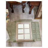 Vintage Wooden Decorative Window Picture Frame with Shutters