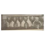 Set of 14 Crystal Glassware with Leaf Design