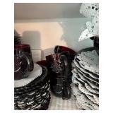 Large Collection of Vintage Avon 1876 Cape Cod Ruby Glassware Dishes