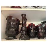 Large Collection of Vintage Avon 1876 Cape Cod Ruby Glassware Dishes