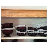 Large Collection of Vintage Avon 1876 Cape Cod Ruby Glassware Dishes
