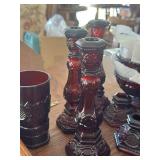 Extensive Collection of Vintage Avon 1876 Cape Cod Ruby Red Glass Tableware