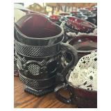 Extensive Collection of Vintage Avon 1876 Cape Cod Ruby Red Glass Tableware