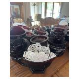 Extensive Collection of Vintage Avon 1876 Cape Cod Ruby Red Glass Tableware
