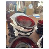 Extensive Collection of Vintage Avon 1876 Cape Cod Ruby Red Glass Tableware