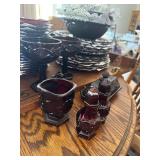 Extensive Collection of Vintage Avon 1876 Cape Cod Ruby Red Glass Tableware