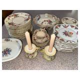 Vintage Bavaria & Syracuse China Dinnerware Set with Floral Design