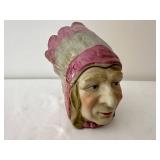 Handcrafted Native American Ceramic Humidor Tobacco Cigar Jar with Removable Lid