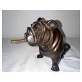 Vintage Bulldog Doorstop with Tobacco Pipe Detail