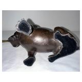 Vintage Bulldog Doorstop with Tobacco Pipe Detail