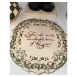 Christmas Ceramic Collectibles Set with Santa, Carolers, and Stein