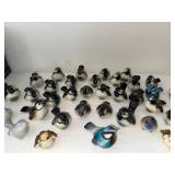 Collection of 32 Hand-Painted Ceramic Bird Figurines
