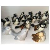 Collection of 32 Hand-Painted Ceramic Bird Figurines