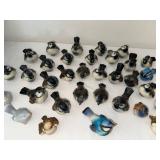 Collection of 32 Hand-Painted Ceramic Bird Figurines
