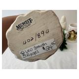 Set of Vintage Christmas Decorations including Santa Figures and Snowy Trees