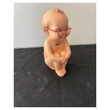 Vintage Kewpie Baby Coin Bank with Glasses