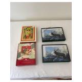 Assortment of Holiday Greeting Cards Including Christmas and Winter Themes
