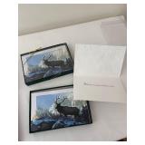 Assortment of Holiday Greeting Cards Including Christmas and Winter Themes