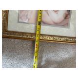 Framed Cherub Kissing Angel Art Print 16" x 14"