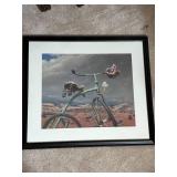 Framed Artwork by Roberson - Surreal Bicycle Landscape