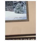 Framed Winter Scene Print by Wayne Britton, Signed and Numbered