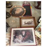 Collection of Framed Santa Claus Christmas Art Prints