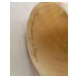 Fenton Burmese Fairy Lamp Hand-Painted Glass Globe & Lamp Shade Set