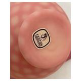 Fenton Burmese Fairy Lamp Hand-Painted Glass Globe & Lamp Shade Set