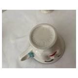 Set of 4 Baileys Winking Face Mugs and Creamer Set