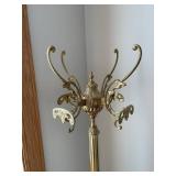 Elegant Brass Coat Rack with Ornate Detailing