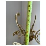 Elegant Brass Coat Rack with Ornate Detailing
