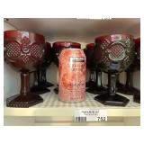 Set of 12 Avon Ruby Red Cape Cod Water Goblets