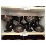 Set of 12 Avon Cape Cod Ruby Glass Goblets