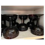 Set of 12 Avon Cape Cod Ruby Glass Goblets