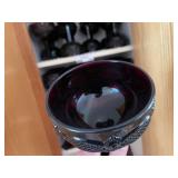 Set of 12 Avon Cape Cod Ruby Glass Goblets